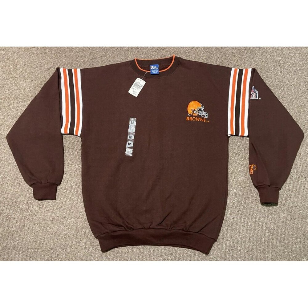 Vintage 90s Medium Cleveland Browns NFL Dawg Pound Pro Player Sweatshirt NWT